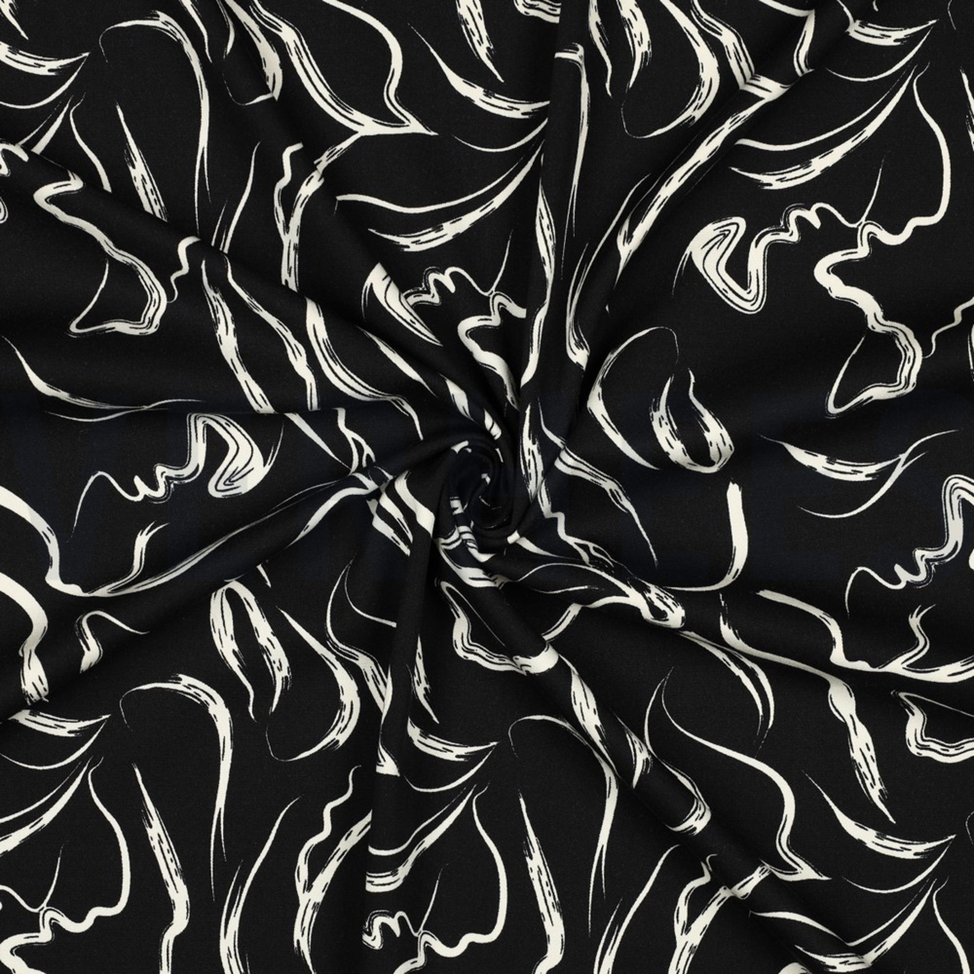VISCOSE ROSELLA STRETCH ABSTRACT ZWART (high resolution) #3
