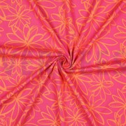 VISCOSE ROSELLA STRETCH FLOWERS FUCHSIA (thumbnail) #3