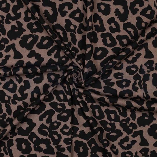 VISKOSE ROSELLA STRETCH TIERHAUT BRAUN #7