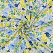 VISKOSE STRETCH DIGITAL BLUMEN GEBROCHEN WEISS (thumbnail) #3