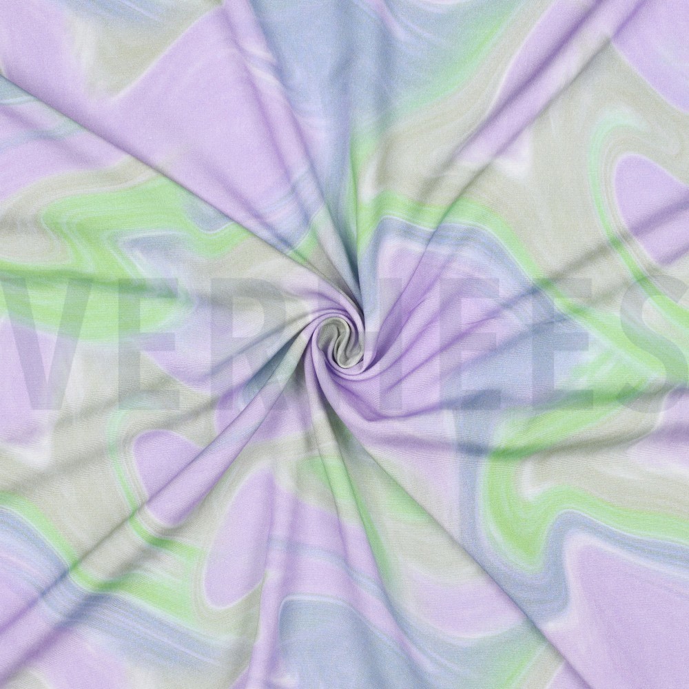 VISKOSE STRETCH DIGITAL ABSTRACT LAVENDEL #7