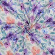 BAUMWOLLE VOILE DIGITAL BLUMEN LILA/VIOLETT (thumbnail) #3