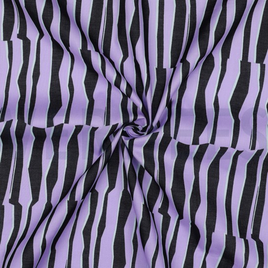 BAUMWOLLE VOILE GEOMETRISCH LAVENDEL #7