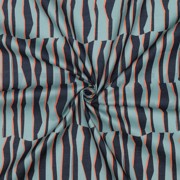 BAUMWOLLE VOILE GEOMETRISCH HELL PETROL (thumbnail) #3