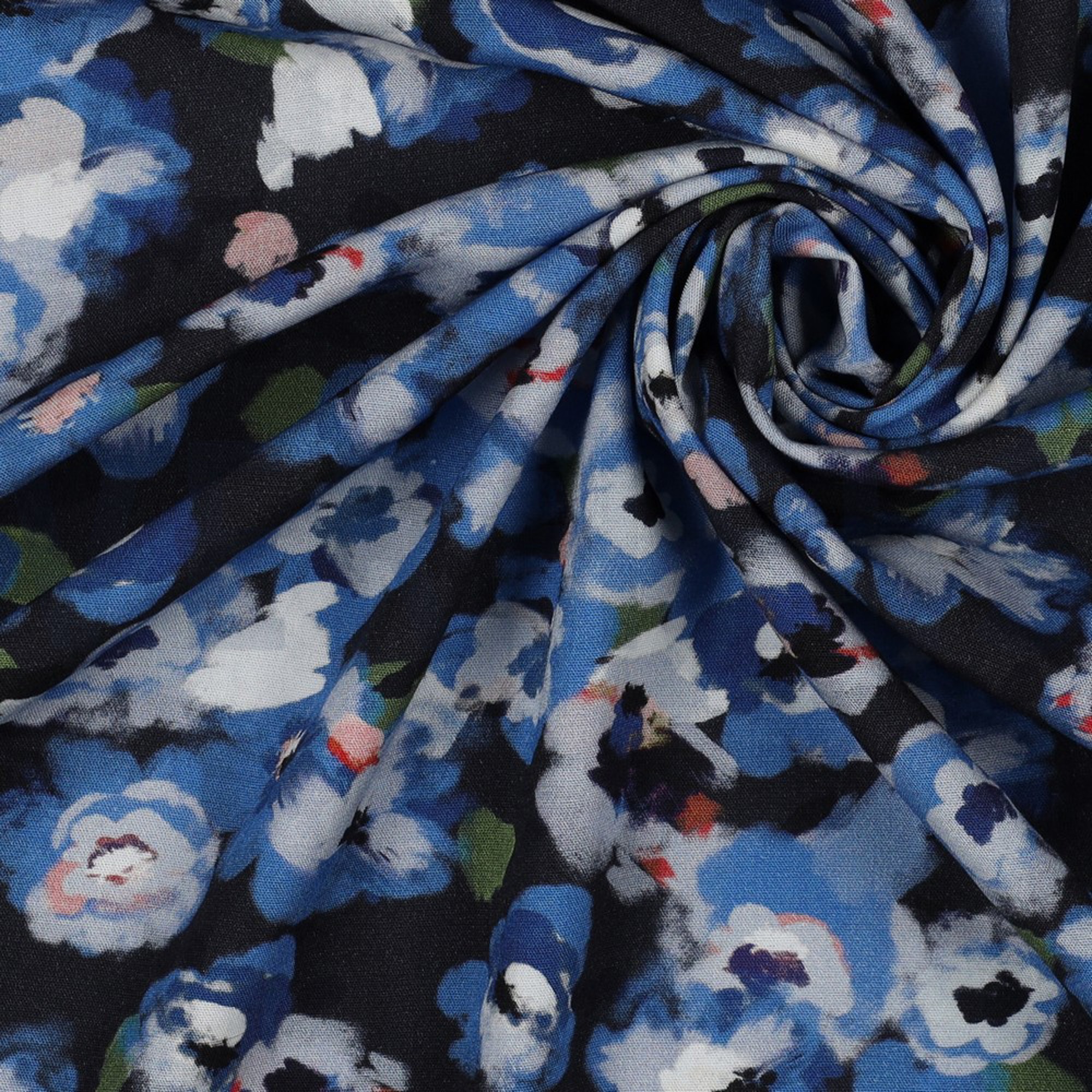 VISCOSE POPLIN STRETCH DIGITAAL BLOEMEN MARINEBLAUW (high resolution) #3