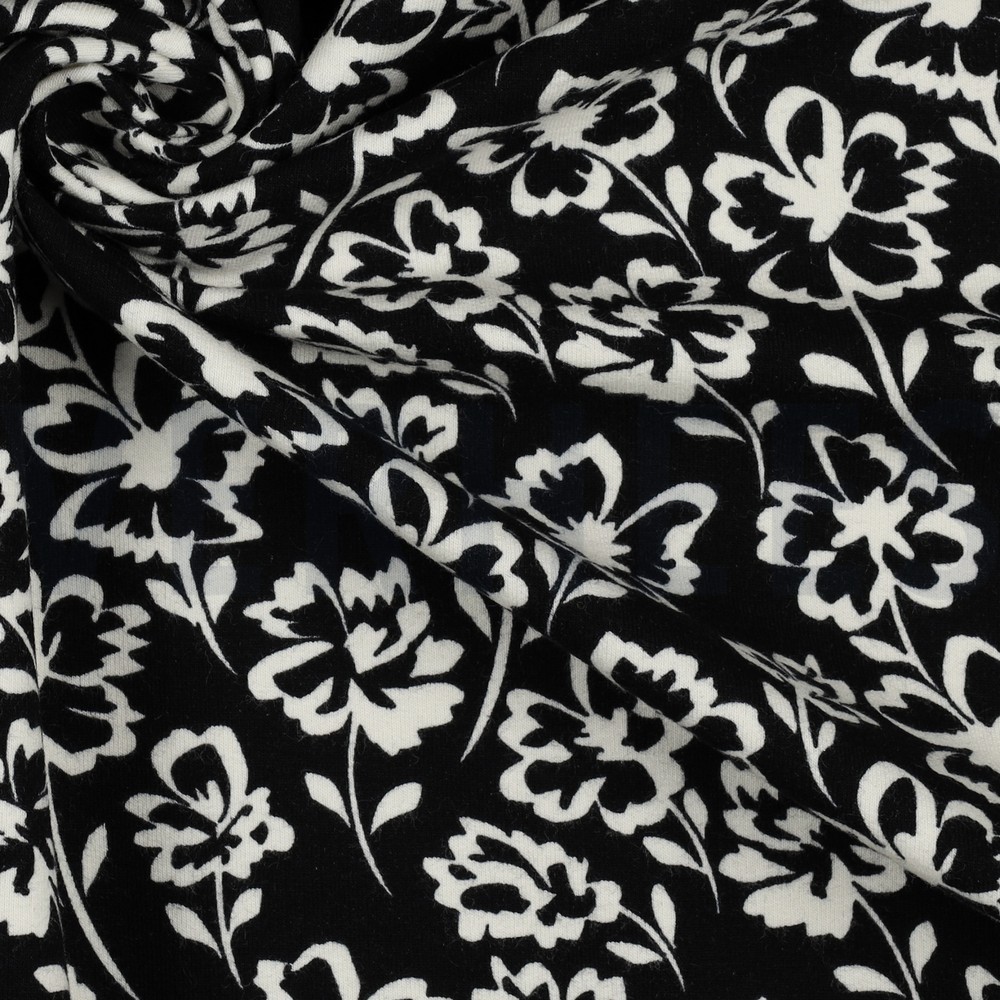 SOFT SWEAT BLOEMEN ZWART #7