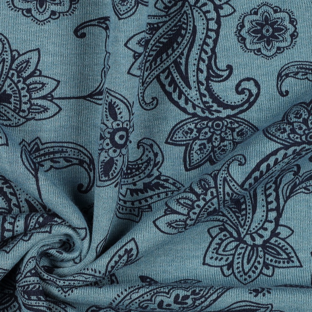SWEAT MÉLANGE PAISLEY BLEU FUMÉ MÉLANGÉ #7