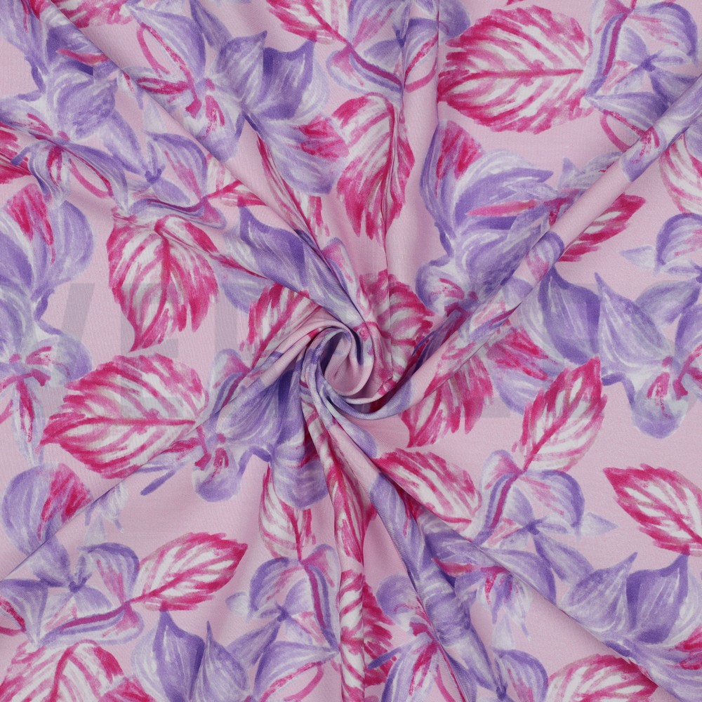 VISCOSE RADIANCE DIGITAL FEUILLES ROSE #7