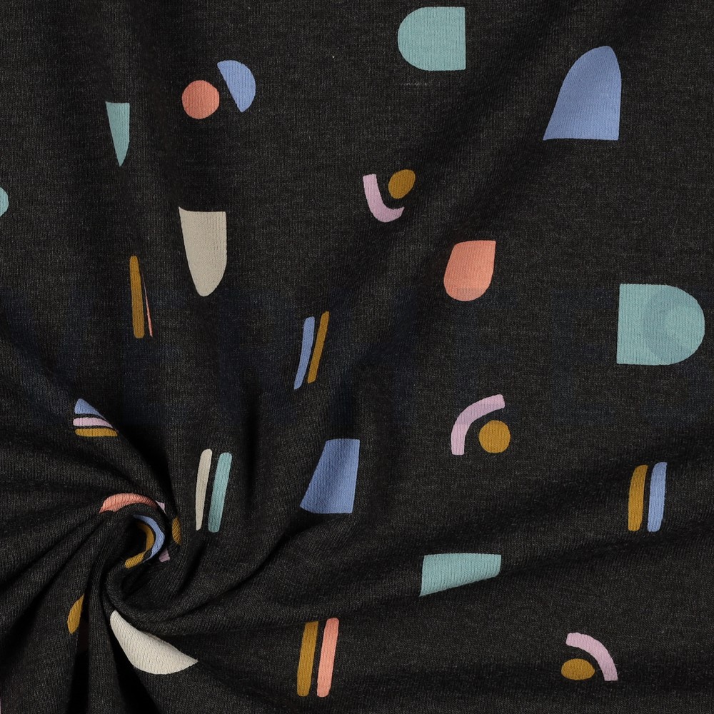 JERSEY MÉLANGE ABSTRAIT ANTHRACITE CHINÉ #7
