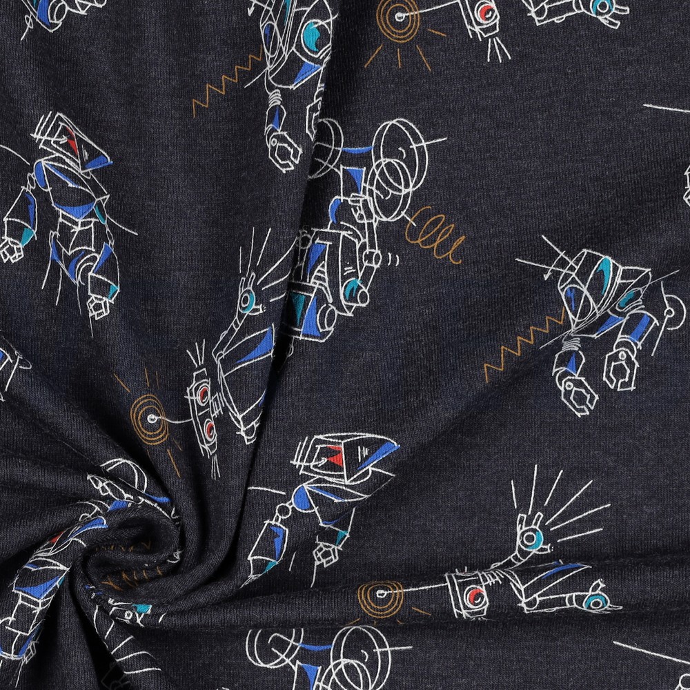 JERSEY MELANGE ROBOTS INDIGO MELANGE #7