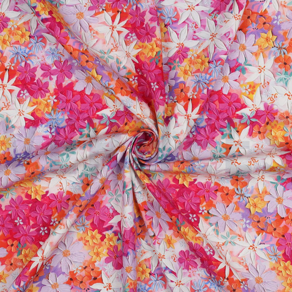 VISCOSE RADIANCE DIGITAL FLOWERS FUCHSIA #7