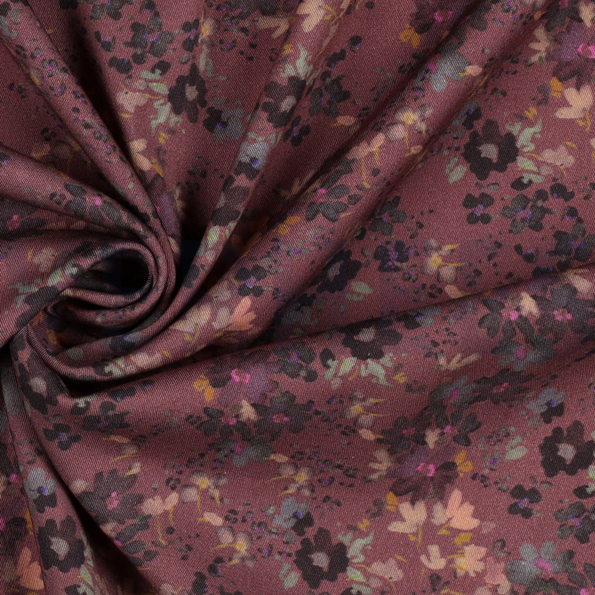 VISCOSE ROSELLA STRETCH DIGITAAL BLOEMEN ROZENHOUT (high resolution) #3