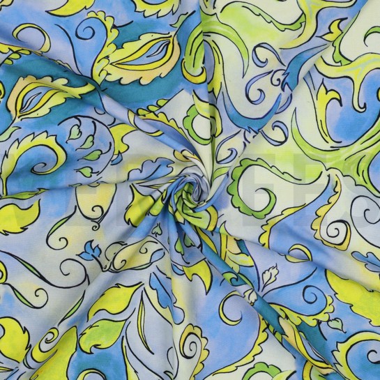 VISKOSE RADIANCE DIGITAL ABSTRAKT BLAU #7