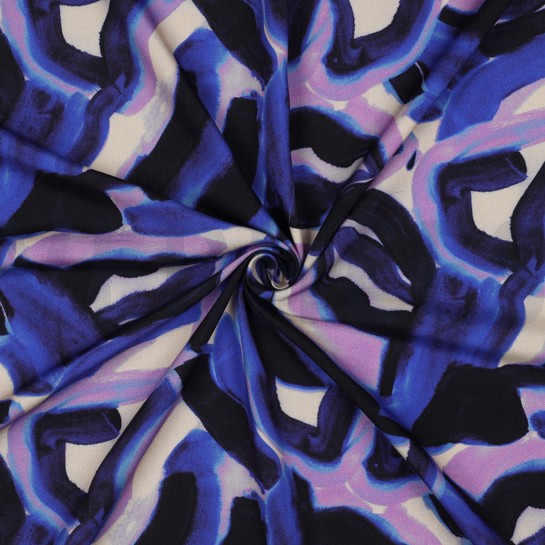 VISCOSE RADIANCE DIGITAL ABSTRACT COBALT #7