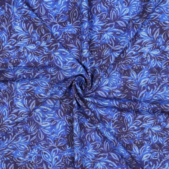 VISCOSE RADIANCE DIGITAL FLOWERS NAVY #7