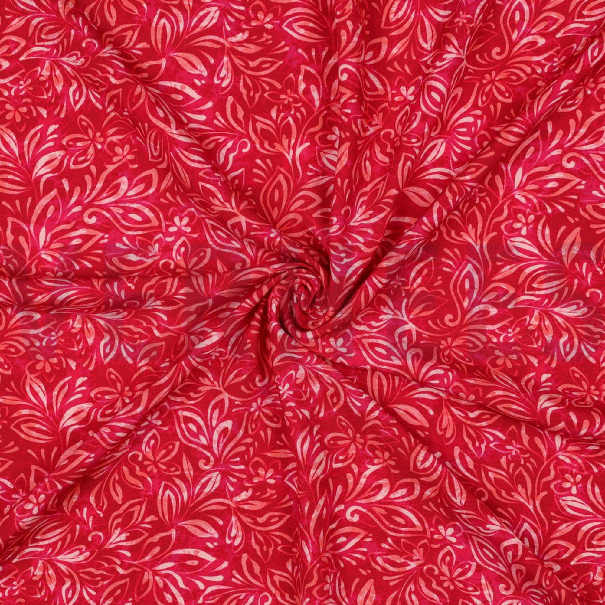 VISCOSE RADIANCE DIGITAAL BLOEMEN DONKERROOD (high resolution) #3
