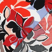 LENZING™ ECOVERO™ BLUMEN ORANGE/ROT (thumbnail) #3