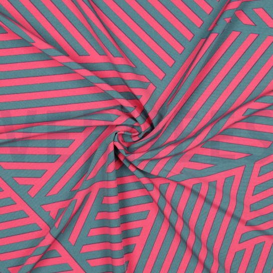 MAGNOLIA STRETCH GEOMETRISCH FUCHSIA #7