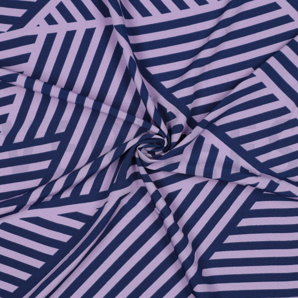 MAGNOLIA STRETCH GEOMETRIC LAVENDER/NAVY #7