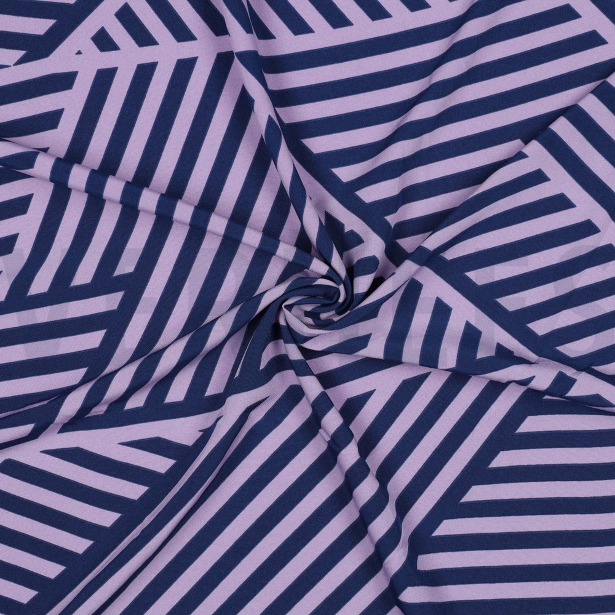 MAGNOLIA STRETCH GEOMETRISCH LAVENDEL/DONKERBLAUW (high resolution) #3