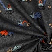 FINE POPLIN DIGITAL WORK VEHICLES DARK GREY (thumbnail) #3