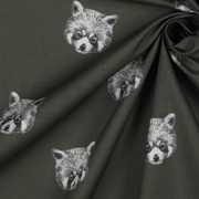 KATOENEN POPLIN DIGITAAL RODE PANDA’S ZEEWIERGROEN (thumbnail) #3