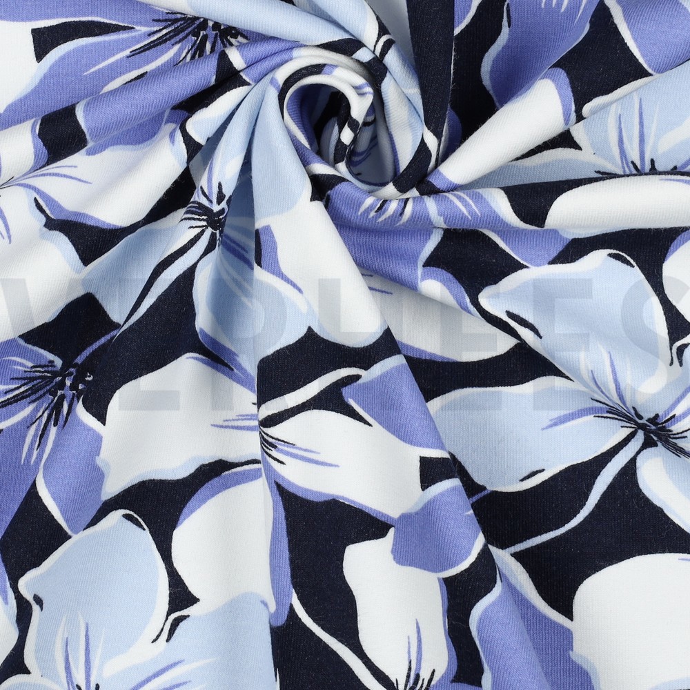 SOFT SWEAT BLOEMEN MARINEBLAUW #7