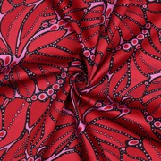COTTON SATIN ABSTRACT DARK RED (thumbnail) #3