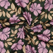 COTON SATIN FLEURS VERT FONCÉ (thumbnail) #3