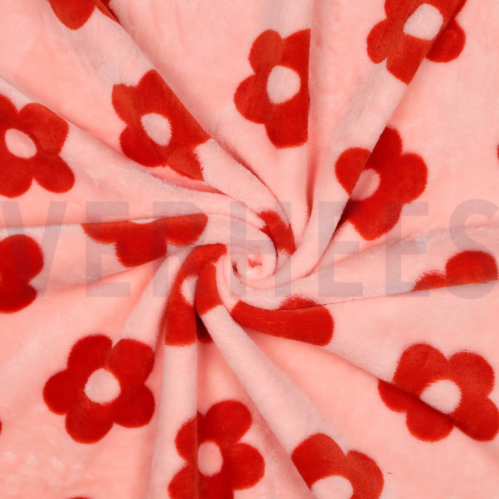 FLEECE FLOWERS LIGHT PINK #7