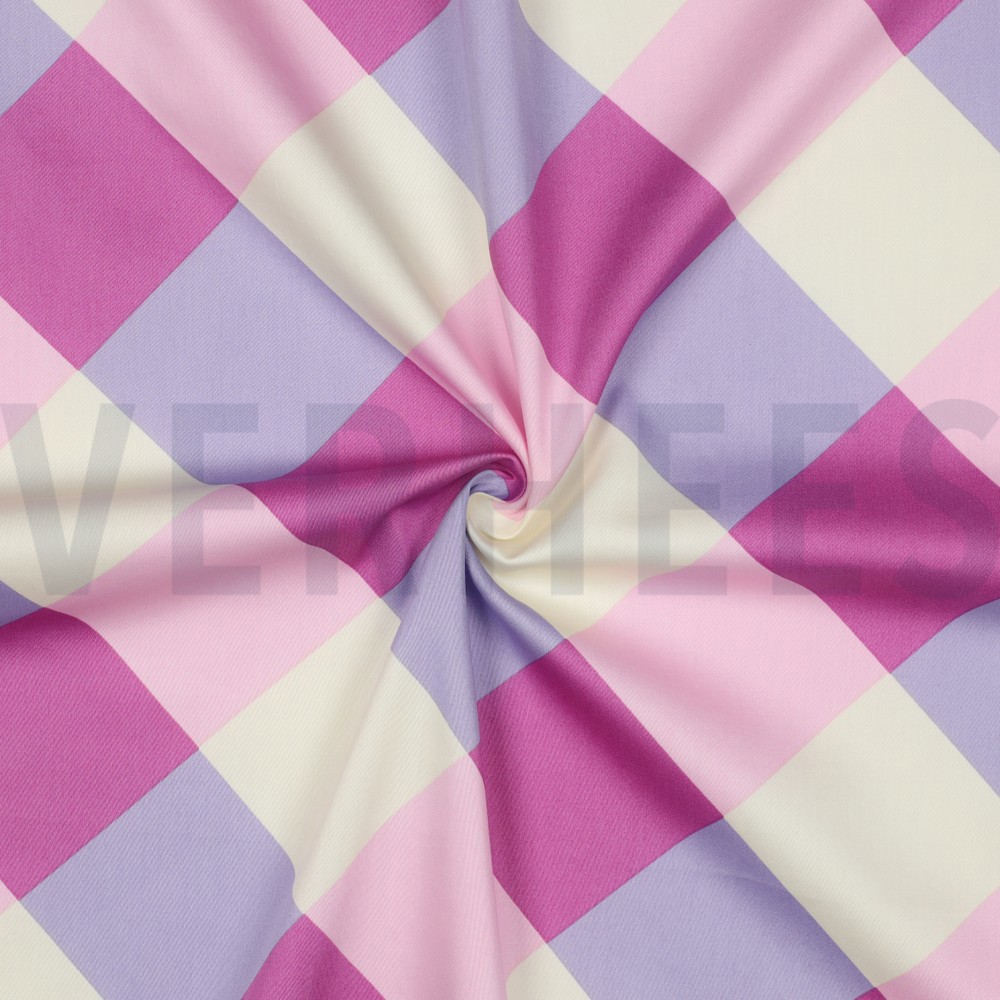 BAUMWOLLE SATIN GROSSE KAROS NERIDA HANSEN LILA/VIOLETT #7