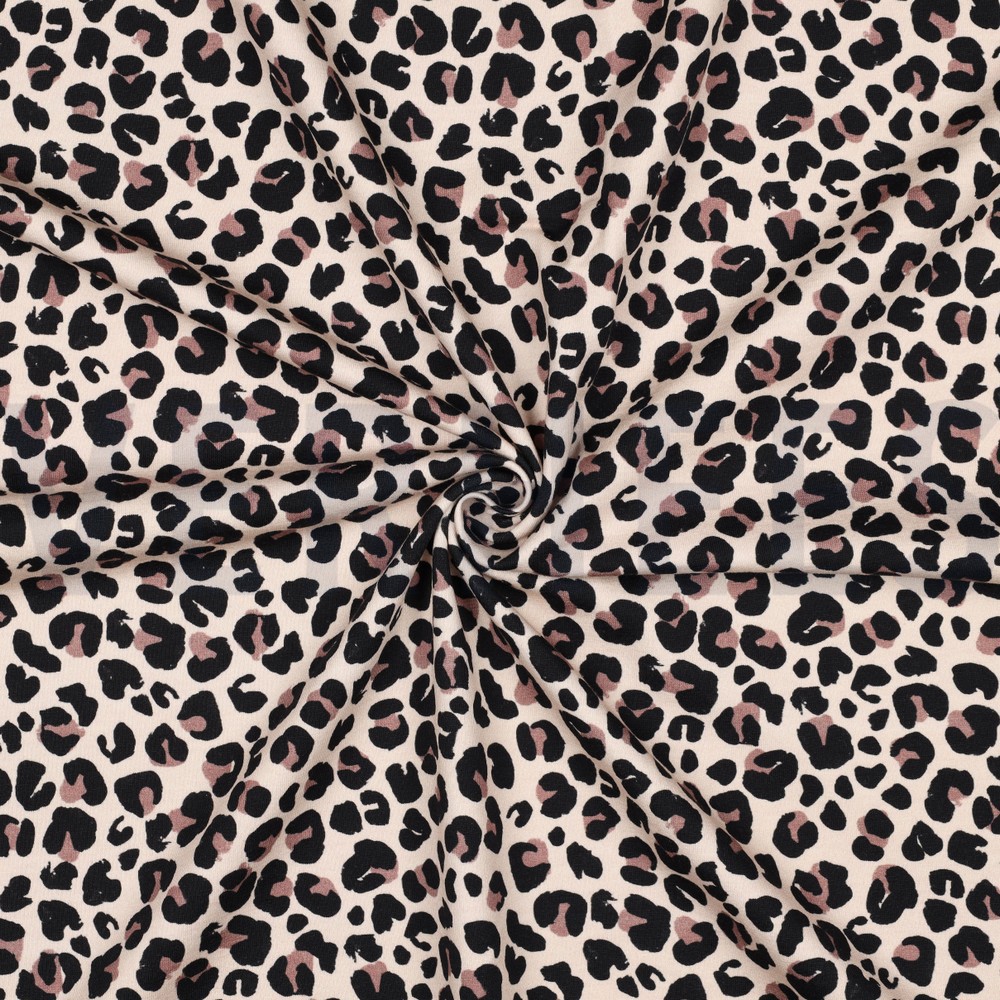 FRENCH TERRY DIGITAL HAPPY FACES BEIGE #7