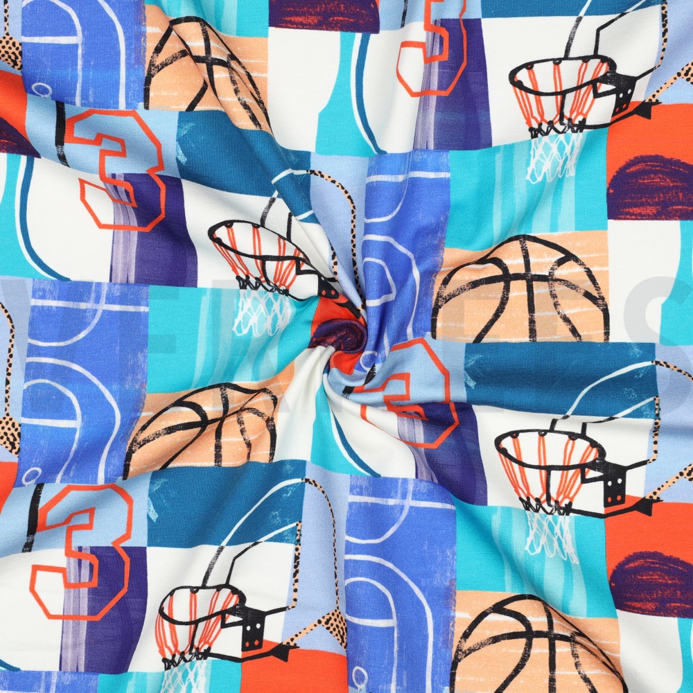 FRENCH TERRY BASKETS IMPRIMÉ DIGITAL BLEU #7