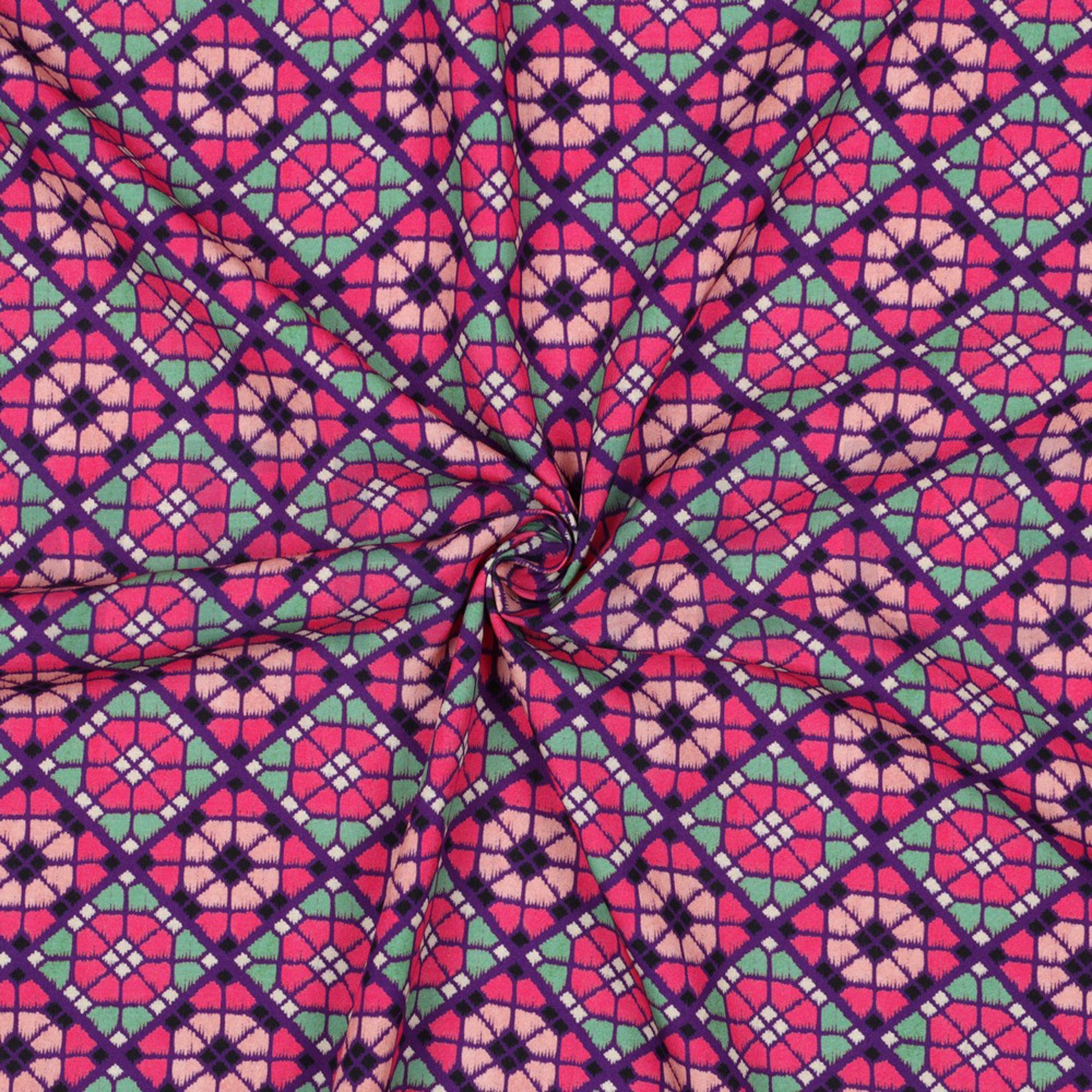 LENZING™ ECOVERO™ DIGITAL GEOMETRIC FUCHSIA (high resolution) #3