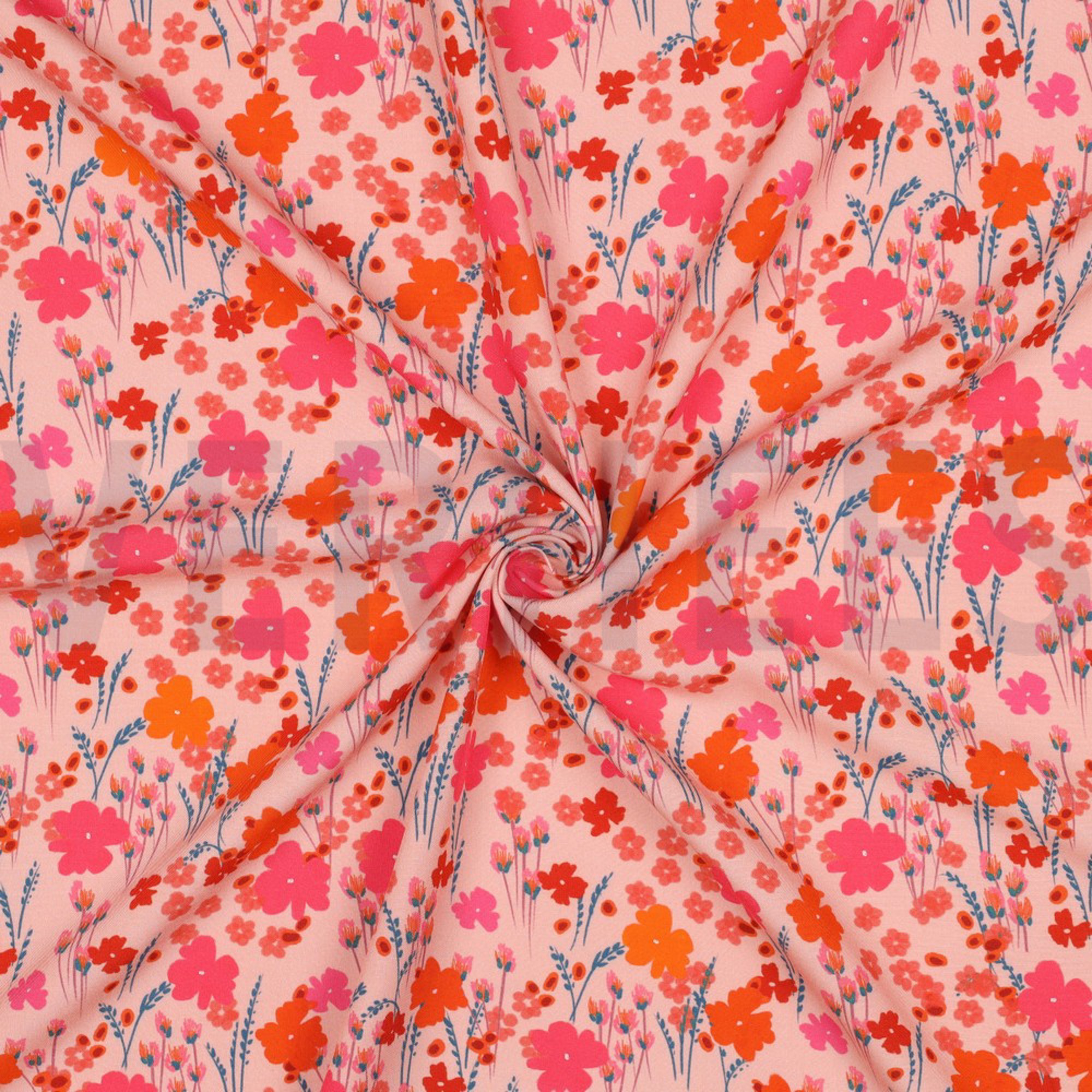 LENZING™ ECOVERO™ DIGITAL FLEURS PÊCHE (high resolution) #3