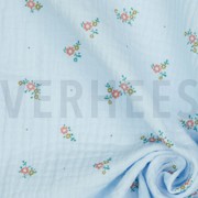 DOUBLE GAUZE FLOWERS LIGHT BLUE (thumbnail) #3