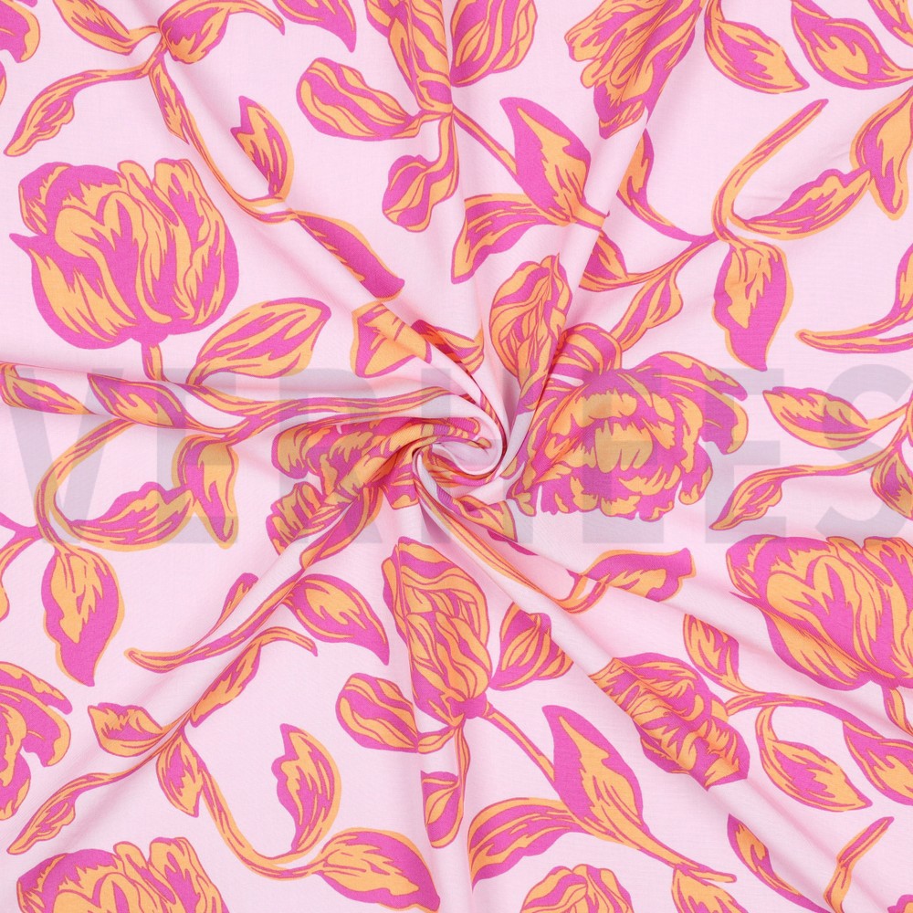 LENZING™ ECOVERO™ BLOEMEN LICHTROZE #7