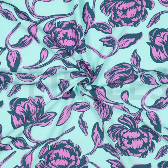 LENZING™ ECOVERO™ FLOWERS MINT #7