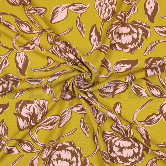 LENZING™ ECOVERO™ FLOWERS OCHRE #7