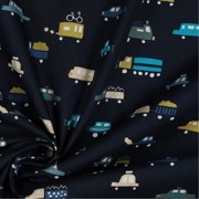 BAUMWOLLE POPELINE AUTOS MARINEBLAU (thumbnail) #3