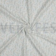 DOUBLE GAUZE DIGITAL LEAVES WHITE (thumbnail) #3