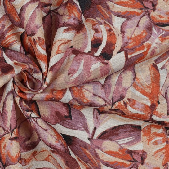 CANVAS DIGITAL LEAVES PURPLE #7