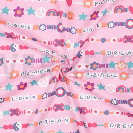 POPELINE DE COTON AMOUR ROSE CLAIR #7