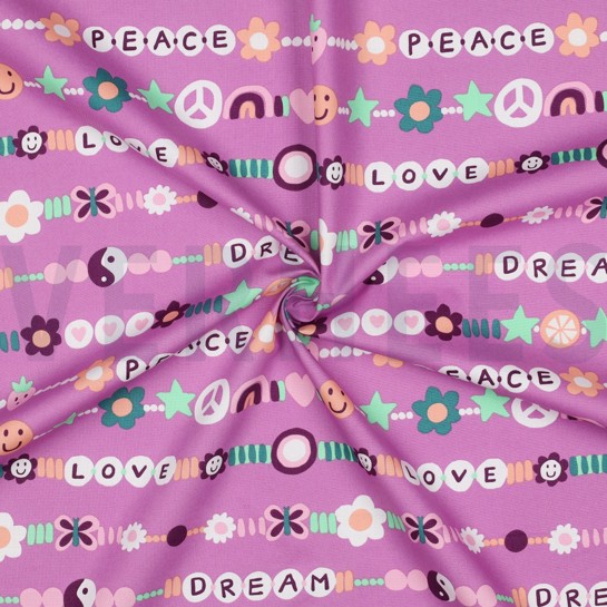 POPELINE DE COTON AMOUR MAUVE #7