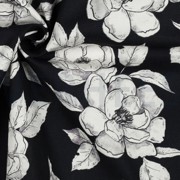 TOILE DÉCORATION FLEURS NOIR (thumbnail) #3