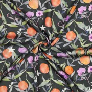 VISCOSE SATIJN DIGITAAL BLADEREN DONKERGROEN (thumbnail) #3