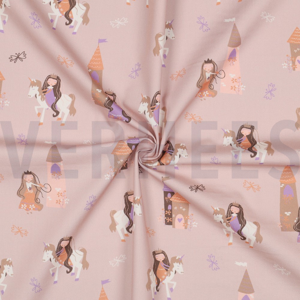 POPELINE DE COTON TISSAGE FIN PRINCESSES MAUVE #7