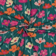 FRENCH TERRY FLEURS VERT FONCÉ (thumbnail) #3