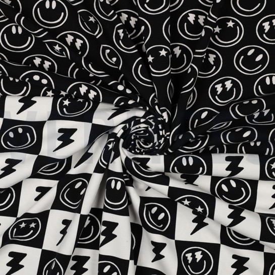 JERSEY HAPPY FACES BLACK #7