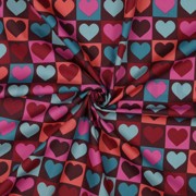 FINE POPLIN HEARTS BURGUNDY (thumbnail) #3
